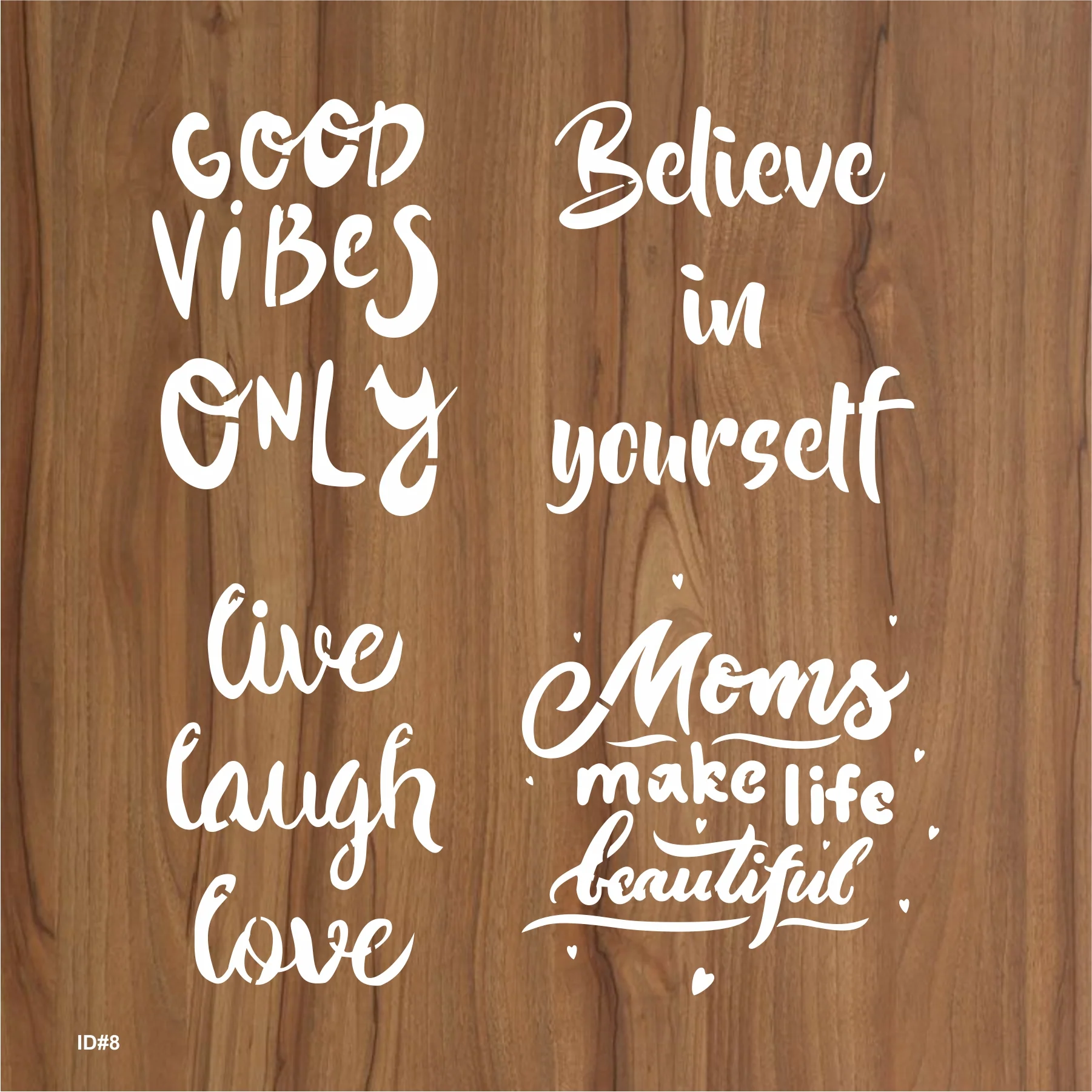 Wording Inspirational Quote Stencils Resuable Plastic Motivational Templates for Word Art Works, Home Decor & DIY Projects. ID#08 - Image 3