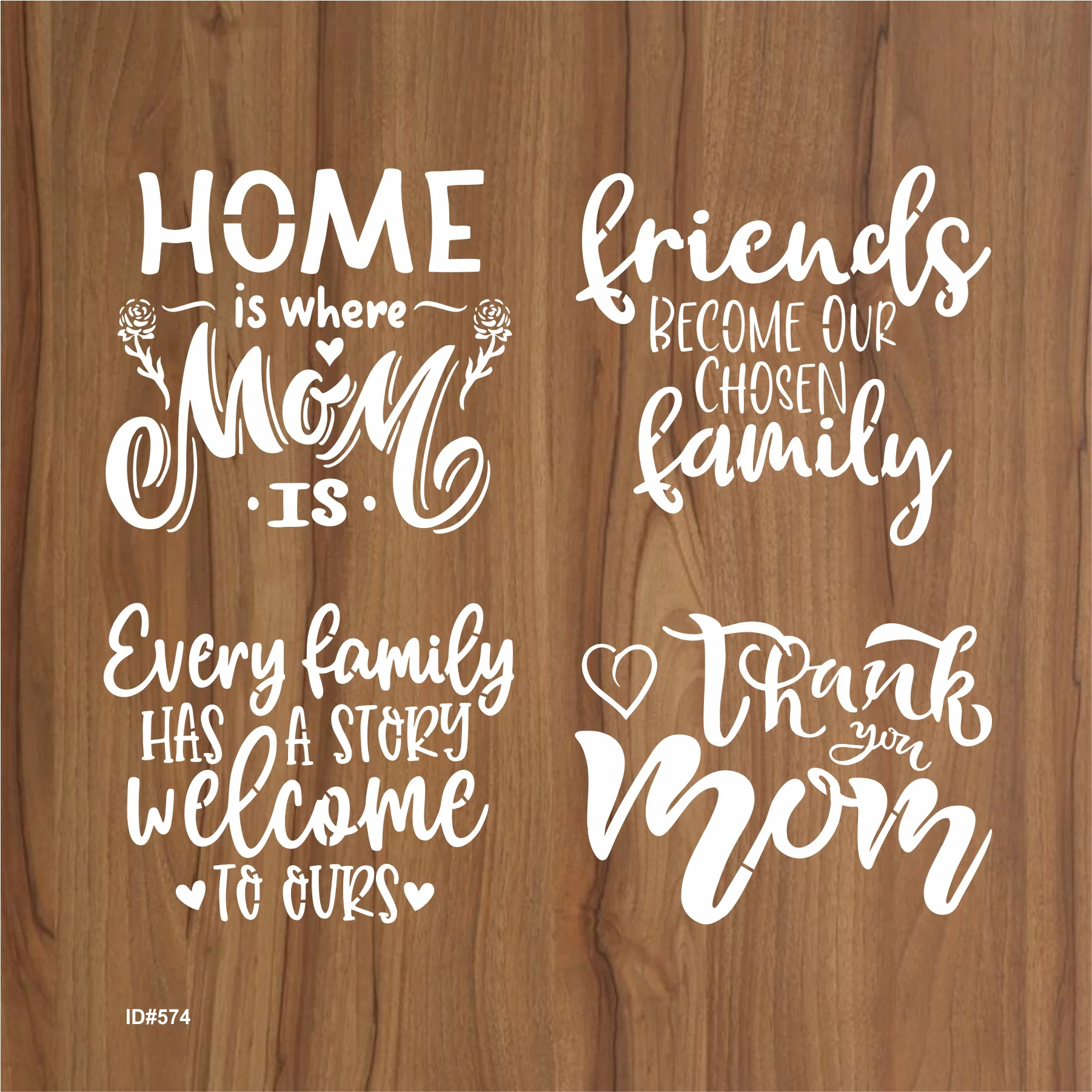 Wording Inspirational Quote Stencils Resuable Plastic Motivational Templates for Word Art Works, Home Decor & DIY Projects. ID #574 - Image 3