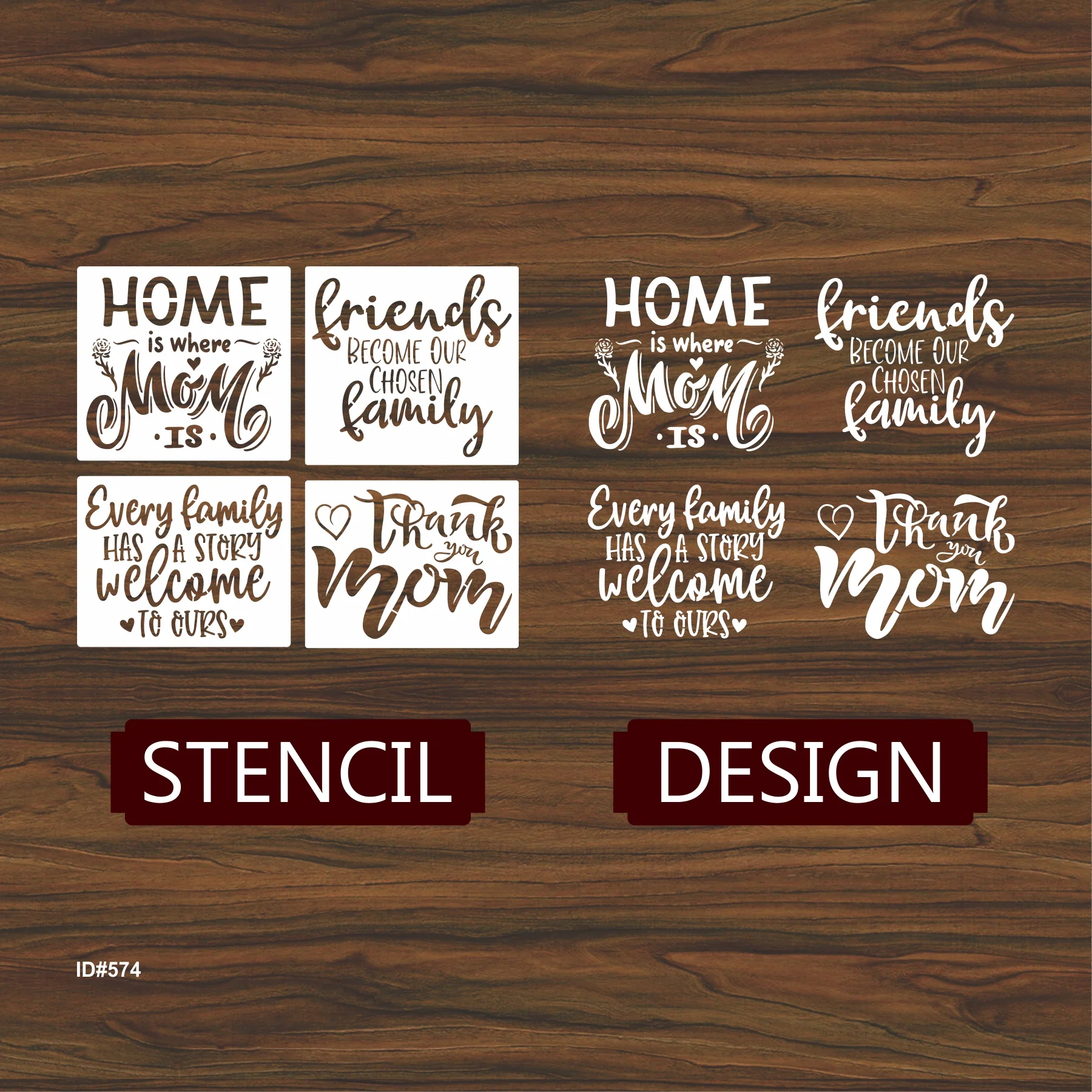 Wording Inspirational Quote Stencils Resuable Plastic Motivational Templates for Word Art Works, Home Decor & DIY Projects. ID #574 - Image 4