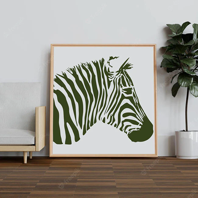 Zebra Reusable Stencil For Canvas And Wall Painting.ID#214 - Image 3