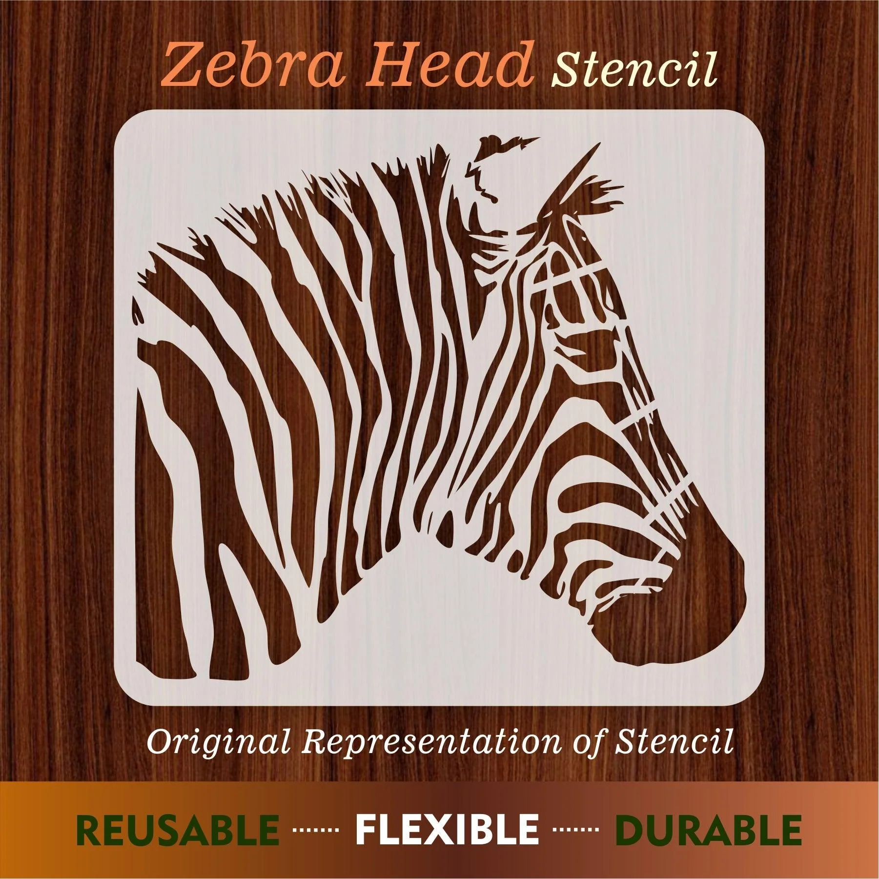 Zebra Reusable Stencil For Canvas And Wall Painting.ID#214 - Image 6