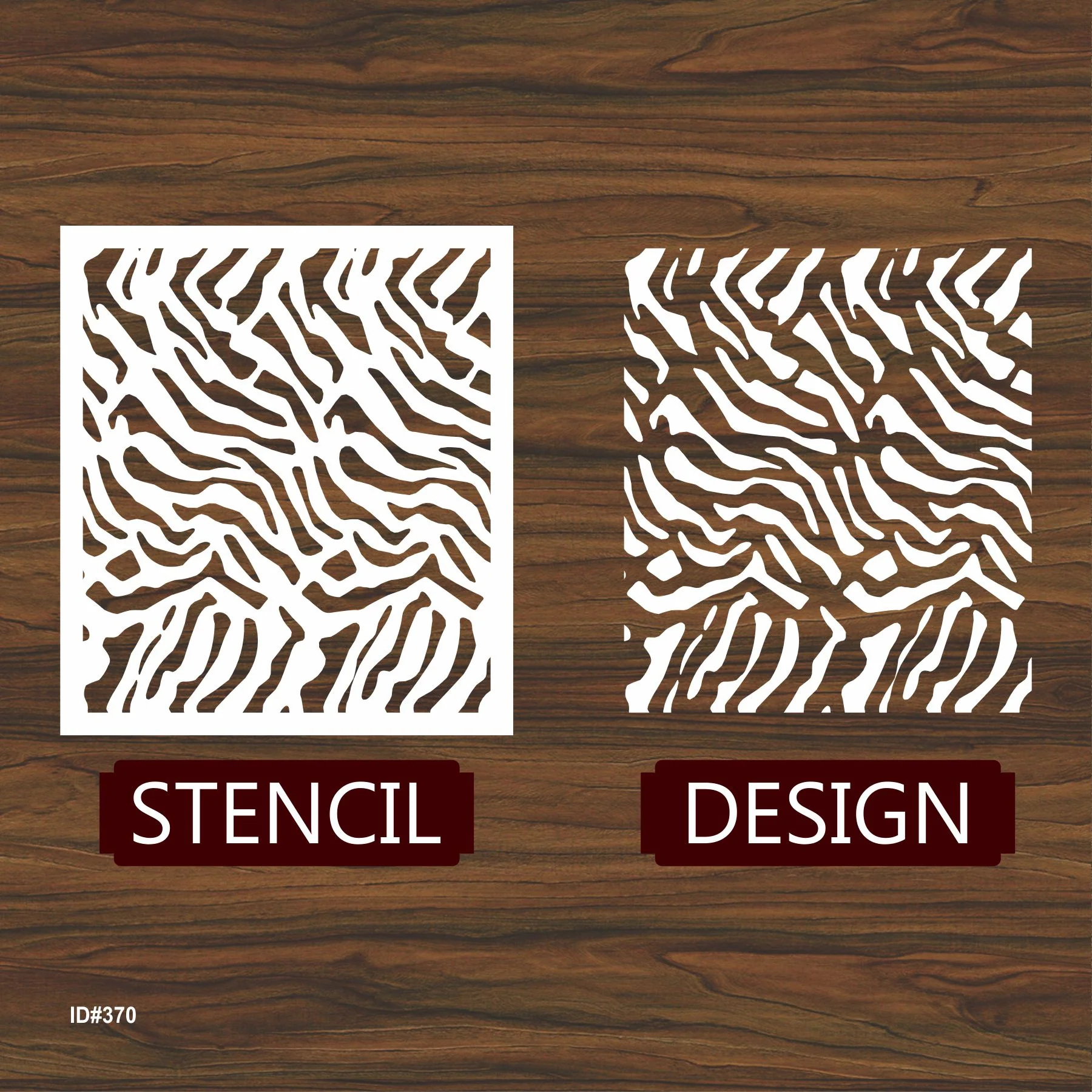 Zebra Stripes Pattren Stencil Reusable Stencil For Canvas And Wall Painting.ID #370 - Image 5