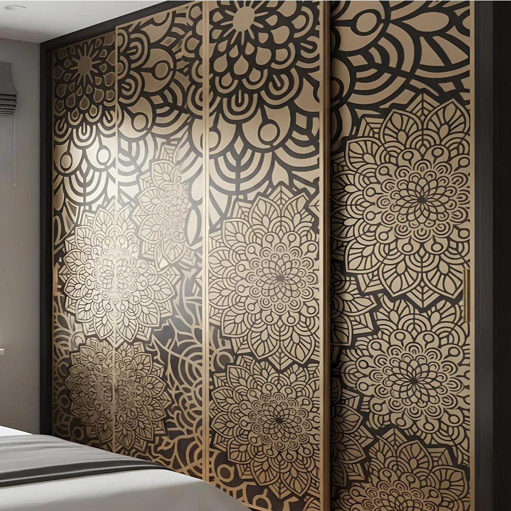 Zen Bloom Mandala Montage Stencil for Walls, Furniture & Canvas – Floral Layered Pattern Design – ID# 739 - Image 2