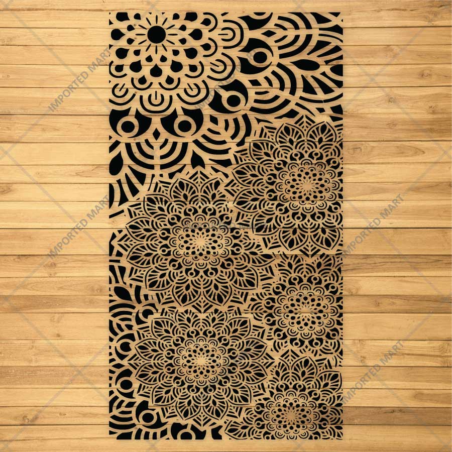 Zen Bloom Mandala Montage Stencil for Walls, Furniture & Canvas – Floral Layered Pattern Design – ID# 739 - Image 6